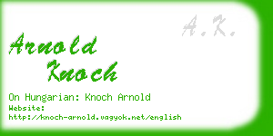 arnold knoch business card